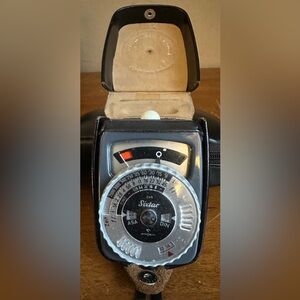Vintage Gossen Sixtar CDS Handheld Photography Light Meter w/ Leather Case